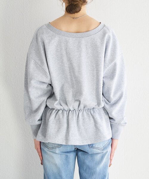 Kastane(カスタネ)の「【一部店舗限定】B Vネックペプラムスウェット(スウェット・レディース・ネイビー/グレー/アイボリー・FREE)」の15枚目の写真