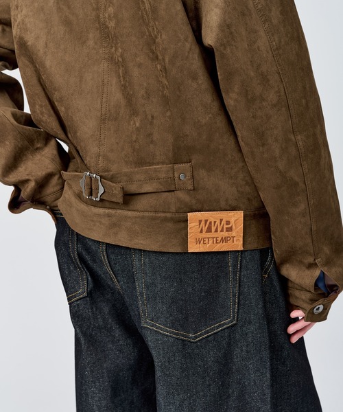 WETTEMPT（ウィテンプト）の「FAUX SUEDE TRUCKER JACKET / フェイクスエードトラッカージャケット（ブルゾン・メンズ・ブラウン/チャコールグレー・SMALL/MEDIUM/LARGE）」の9枚目の写真