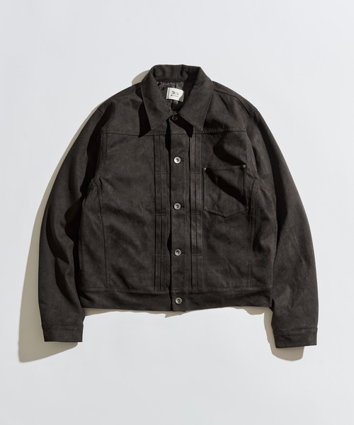 WETTEMPT（ウィテンプト）の「FAUX SUEDE TRUCKER JACKET / フェイクスエードトラッカージャケット（ブルゾン・メンズ・ブラウン/チャコールグレー・SMALL/MEDIUM/LARGE）」の19枚目の写真