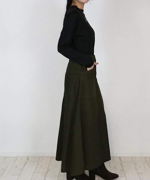 aity(アイティ)の「M-4L プチハイネック 無地ロンT 夏服(Tシャツ/カットソー・レディース・オフホワイト/ブラック/チャコール/杢グレー・L/4L/3L/LL/M)」の18枚目の写真