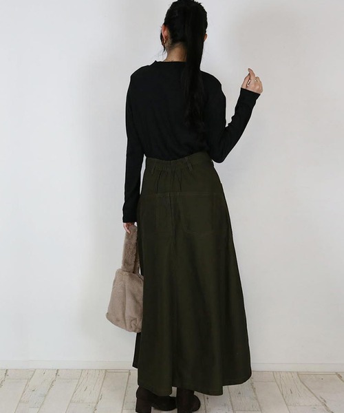 aity(アイティ)の「M-4L プチハイネック 無地ロンT 夏服(Tシャツ/カットソー・レディース・オフホワイト/ブラック/チャコール/杢グレー・L/4L/3L/LL/M)」の19枚目の写真