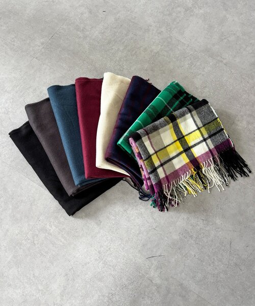 un dix cors（アンディコール）の「フリンジストール（マフラー・レディース・チャコールグレー/アイボリー/ブラック/ボルドー・FREE）」の15枚目の写真