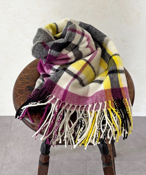 un dix cors（アンディコール）の「フリンジストール（マフラー・レディース・チャコールグレー/アイボリー/ブラック/ボルドー・FREE）」の22枚目の写真