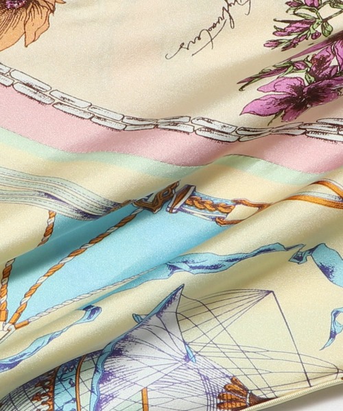 manipuri（マニプリ）の「MANIPURI / ダイヤ型プリントスカーフ《ESTNATION EXCLUSIVE》（ストール/ショール・レディース・ピンク・FREE）」の4枚目の写真