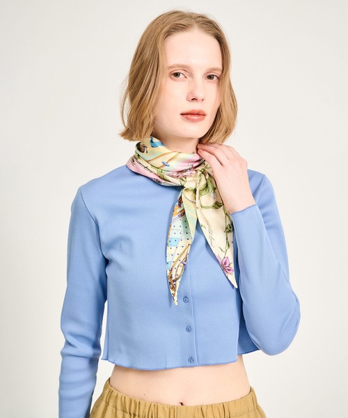 manipuri（マニプリ）の「MANIPURI / ダイヤ型プリントスカーフ《ESTNATION EXCLUSIVE》（ストール/ショール・レディース・ピンク・FREE）」の7枚目の写真