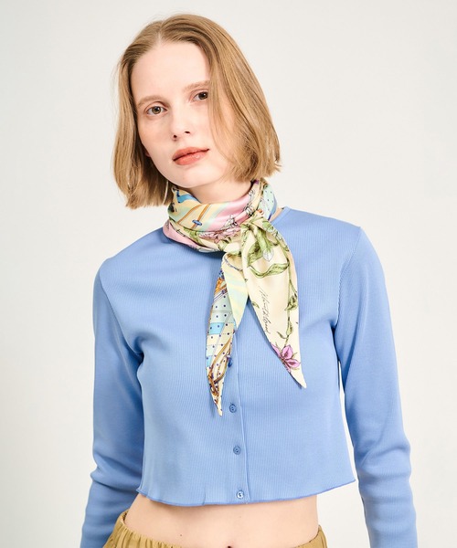 manipuri（マニプリ）の「MANIPURI / ダイヤ型プリントスカーフ《ESTNATION EXCLUSIVE》（ストール/ショール・レディース・ピンク・FREE）」の8枚目の写真