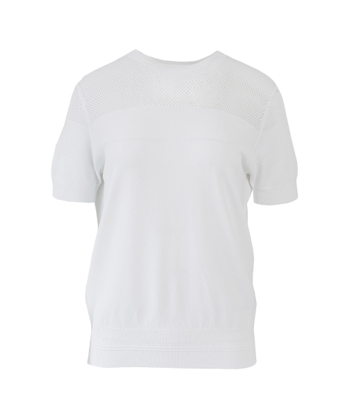 VASCARA(バスカラ)の「Summer Punching Round Neck Half Sleeve Knitwear (6colors)(Tシャツ/カットソー・レディース・ブラック/ライトベージュ/カーキ/ライトブルー/ホワイト/ネイビー・FREE)」の12枚目の写真