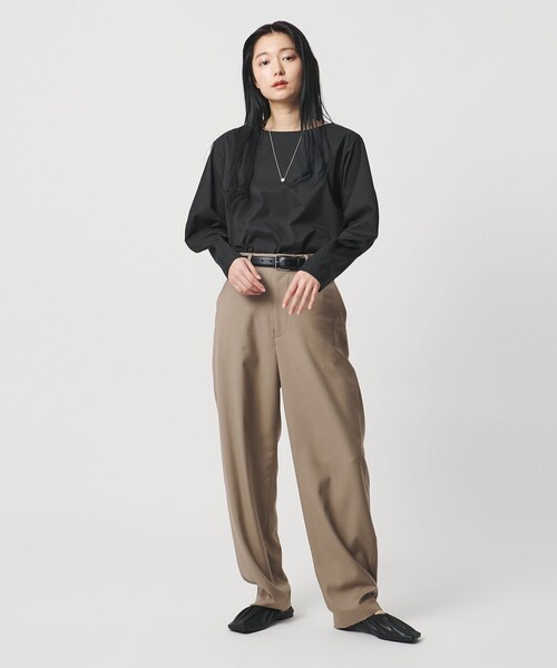 MARW UNITED ARROWS(マルゥ ユナイテッドアローズ)の「<MARW UNITED ARROWS>ボートネック ブラウス 撥水(シャツ/ブラウス・レディース・ブラック/ホワイト・FREE)」の4枚目の写真
