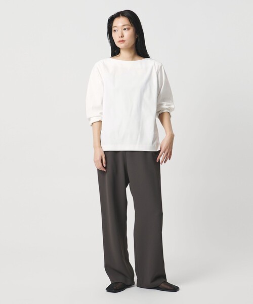 MARW UNITED ARROWS(マルゥ ユナイテッドアローズ)の「<MARW UNITED ARROWS>ボートネック ブラウス 撥水(シャツ/ブラウス・レディース・ブラック/ホワイト・FREE)」の7枚目の写真