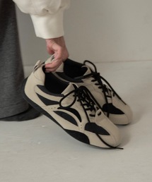 lawgy（ラウジー）の「mesh different material flat sneaker / メッシュディファレントマテリアルフラットスニーカー（スニーカー）」