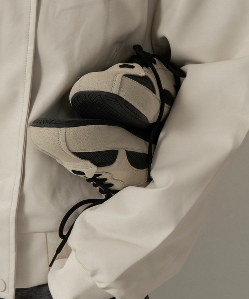 lawgy（ラウジー）の「mesh different material flat sneaker / メッシュディファレントマテリアルフラットスニーカー（スニーカー・レディース・ベージュ/ブラック・SMALL/MEDIUM/LARGE）」の13枚目の写真