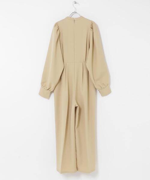 SENSE OF PLACE by URBAN RESEARCH(センスオブプレイスバイアーバンリサーチ)の「『撥水/防花粉』SKINProofパフショルダーオールインワン(つなぎ/オールインワン・レディース・ベージュ/ブラック・SMALL/MEDIUM)」の20枚目の写真