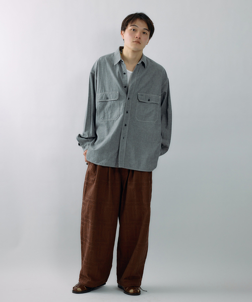 JOURNAL STANDARD J.S HOMESTEAD(ジャーナルスタンダードホームステッド)の「J.S.Homestead / ワーカーズ ラージ シャツ(シャツ/ブラウス・メンズ・グレー/ブルー・MEDIUM/LARGE)」の18枚目の写真