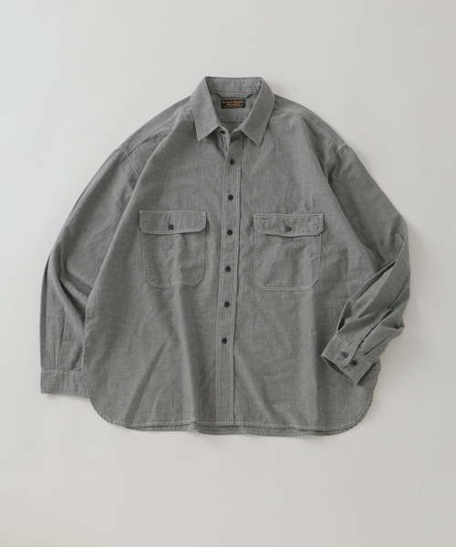 JOURNAL STANDARD J.S HOMESTEAD(ジャーナルスタンダードホームステッド)の「J.S.Homestead / ワーカーズ ラージ シャツ(シャツ/ブラウス・メンズ・グレー/ブルー・MEDIUM/LARGE)」の14枚目の写真