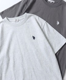 U.S. POLO ASSN./ユーエスポロアッスン 別注 オーバーサイズ スーパーヘビーウェイト ワンポイント刺繍 半袖Tシャツ レディース メンズ