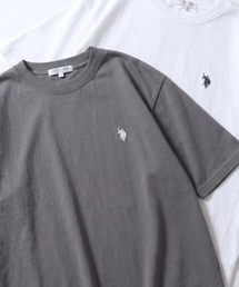 U.S. POLO ASSN./ユーエスポロアッスン 別注 オーバーサイズ スーパーヘビーウェイト ワンポイント刺繍 半袖Tシャツ レディース メンズ