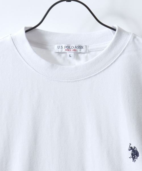 U.S. POLO ASSN.（ユーエスポロアッスン）の「U.S. POLO ASSN./ユーエスポロアッスン 別注 オーバーサイズ スーパーヘビーウェイト ワンポイント刺繍 半袖Tシャツ レディース メンズ（Tシャツ/カットソー・メンズ・インディゴブルー/ベージュ/ホワイト/ブラック/ダークグレー/オートミール・M/LL/L）」の14枚目の写真