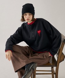 ONCILY | HEART LOGO HENLEY NECK LAYERED SET / ハートロゴヘンリーレイヤードセット(Tシャツ/カットソー)