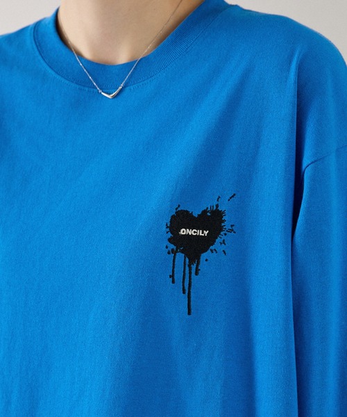 ONCILY(オンシェリー)の「HEART LOGO HENLEY NECK LAYERED SET / ハートロゴヘンリーレイヤードセット(Tシャツ/カットソー・メンズ・ネイビー/ブラック/ブラック系その他/杢グレー/ブラック系その他2/ブラウン/ブラック系その他3/ブルー系その他・SMALL/MEDIUM/LARGE)」の20枚目の写真