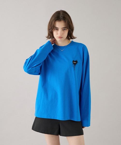 ONCILY(オンシェリー)の「HEART LOGO HENLEY NECK LAYERED SET / ハートロゴヘンリーレイヤードセット(Tシャツ/カットソー・メンズ・ネイビー/ブラック/ブラック系その他/杢グレー/ブラック系その他2/ブラウン/ブラック系その他3/ブルー系その他・SMALL/MEDIUM/LARGE)」の17枚目の写真