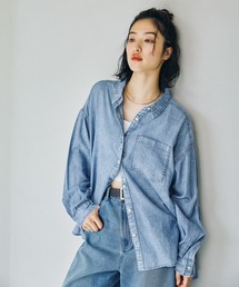 LEPSIM | AIRデニム長袖シャツ　639492(シャツ/ブラウス)