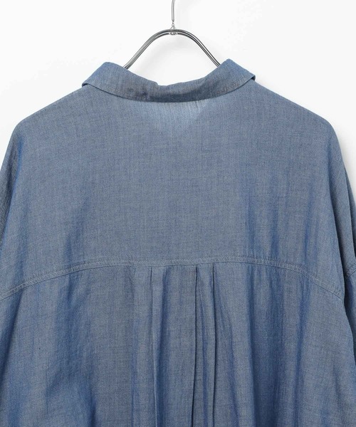 LEPSIM（レプシィム）の「AIRデニム長袖シャツ　639492（シャツ/ブラウス・レディース・グレー/ライトブルー/ブルー・FREE）」の9枚目の写真