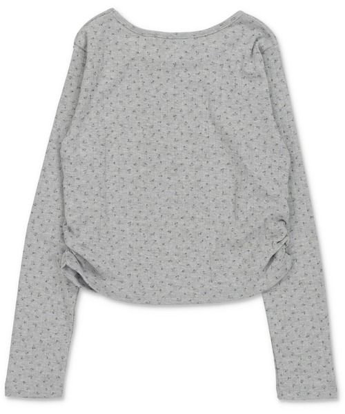 SPINNS（スピンズ）の「小花にきゅん♪ロゴ映えでつくる韓国ガーリートップス（Tシャツ/カットソー・レディース・サックスブルー/オフホワイト/グレー・ONESIZE）」の18枚目の写真