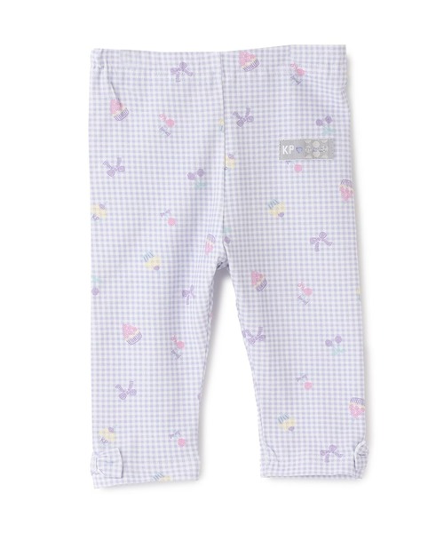 KP（ケーピー）の「ベア天竺総柄 スパッツ 7分丈（レギンス/スパッツ・キッズ・オフホワイト/ネイビー/ラベンダー・80ｃｍ/90cm/100cm/110cm/120cm/130cm）」の3枚目の写真