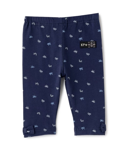 KP（ケーピー）の「ベア天竺総柄 スパッツ 7分丈（レギンス/スパッツ・キッズ・オフホワイト/ネイビー/ラベンダー・80ｃｍ/90cm/100cm/110cm/120cm/130cm）」の2枚目の写真