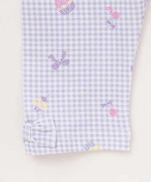 KP（ケーピー）の「ベア天竺総柄 スパッツ 7分丈（レギンス/スパッツ・キッズ・オフホワイト/ネイビー/ラベンダー・80ｃｍ/90cm/100cm/110cm/120cm/130cm）」の6枚目の写真