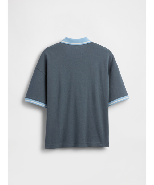 GAP(ギャップ)の「オーバーサイズ GAPロゴ ピケポロシャツ (キッズ)(ポロシャツ・キッズ・グリーン/ブルー・160cm/150cm/140cm/130cm/120cm/110cm)」の3枚目の写真
