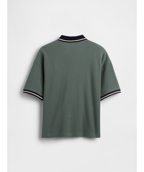 GAP(ギャップ)の「オーバーサイズ GAPロゴ ピケポロシャツ (キッズ)(ポロシャツ・キッズ・グリーン/ブルー・160cm/150cm/140cm/130cm/120cm/110cm)」の4枚目の写真