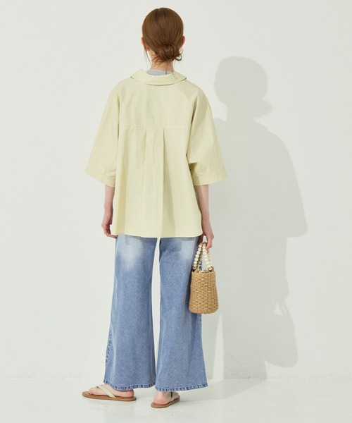 coca(coca)(コカ)の「とろみデニムワイドパンツ(デニムパンツ・レディース・ブルー/グレー・M/S/L)」の15枚目の写真