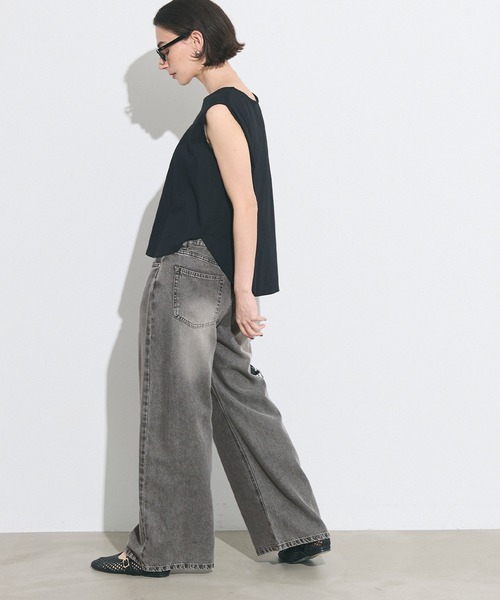 coca(coca)(コカ)の「とろみデニムワイドパンツ(デニムパンツ・レディース・ブルー/グレー・M/S/L)」の20枚目の写真