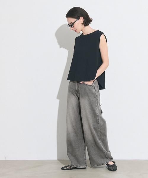 coca(coca)(コカ)の「とろみデニムワイドパンツ(デニムパンツ・レディース・ブルー/グレー・M/S/L)」の21枚目の写真
