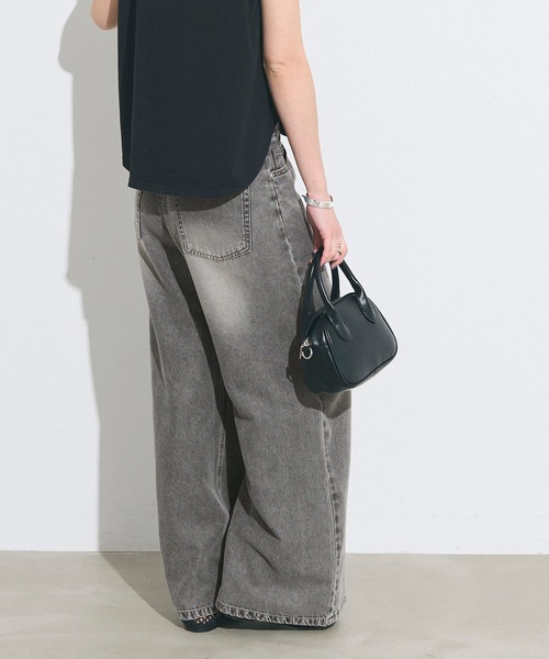 coca(coca)(コカ)の「とろみデニムワイドパンツ(デニムパンツ・レディース・ブルー/グレー・M/S/L)」の22枚目の写真