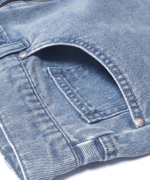 coca(coca)(コカ)の「とろみデニムワイドパンツ(デニムパンツ・レディース・ブルー/グレー・M/S/L)」の7枚目の写真