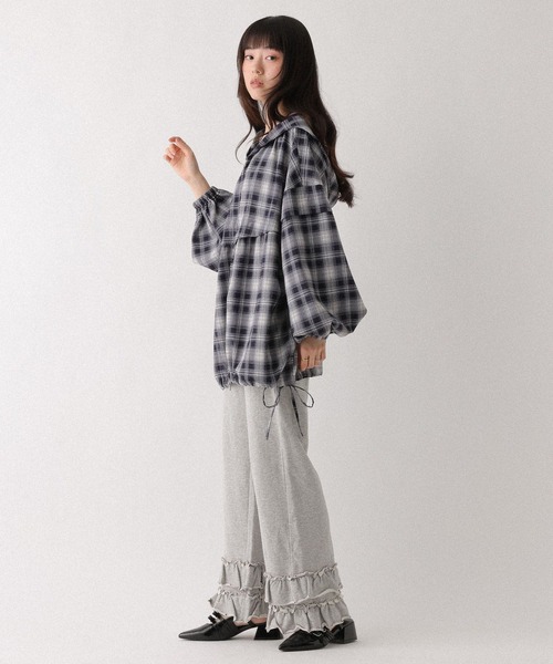 Heather（ヘザー）の「アソートワイドフリルパンツ　656056（その他パンツ・レディース・ブラック/アイボリー/グレー・FREE）」の15枚目の写真