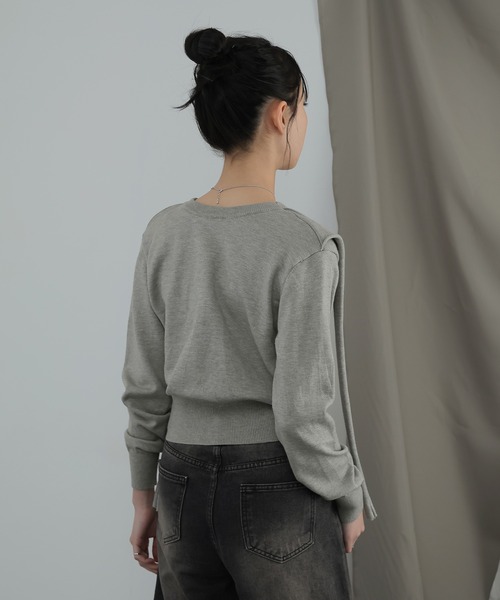 Ulysses(ユリシス)の「チョーカー付きボタンデザインカーディガン×キャミセット(カーディガン/ボレロ・レディース・ベージュ/グレー・F)」の21枚目の写真