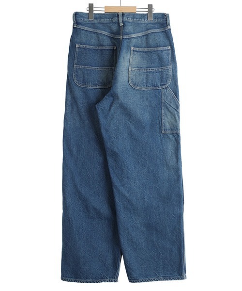 GOLD（ゴールド）の「GOLD / ゴールド：RECYCLED WASTE SUVIN COTTON YARN 11.5oz DENIM DOUBLE KNEE PAINTER PANTS VINTAGE：25B-GL42582H[MUS]（デニムパンツ・メンズ・ネイビー・S/XL/L/M）」の2枚目の写真