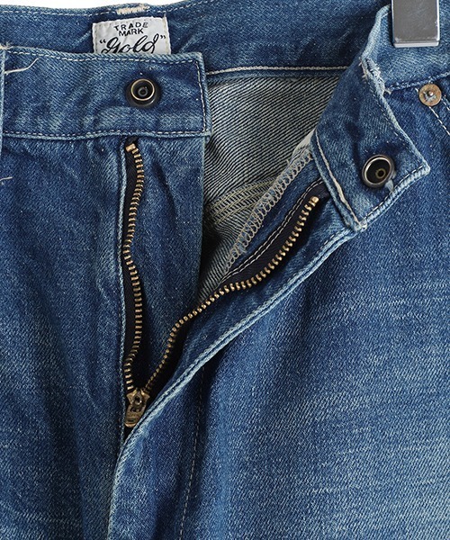 GOLD（ゴールド）の「GOLD / ゴールド：RECYCLED WASTE SUVIN COTTON YARN 11.5oz DENIM DOUBLE KNEE PAINTER PANTS VINTAGE：25B-GL42582H[MUS]（デニムパンツ・メンズ・ネイビー・S/XL/L/M）」の3枚目の写真