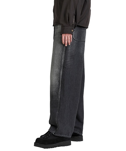 GOLD（ゴールド）の「GOLD / ゴールド：RECYCLED WASTE SUVIN COTTON YARN 11.5oz DENIM DOUBLE KNEE PAINTER PANTS VINTAGE：25B-GL42582H[MUS]（デニムパンツ・メンズ・ネイビー/ブラック・S/XL/L/M）」の15枚目の写真
