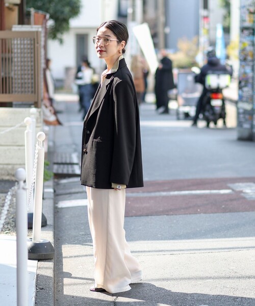 MAQWEL（マクウェル）の「《セットアップ対応》【MAQWEL/マクウェル】ウォッシャブルサテンパンツ（その他パンツ・レディース・ブラック/ダークブラウン/オフホワイト・M/S）」の11枚目の写真