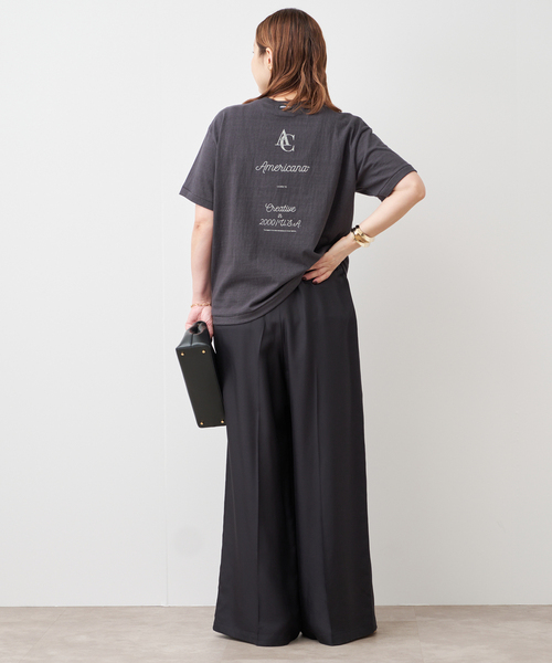 Deuxieme Classe(ドゥーズィエムクラス)の「*【Raspail/ラスパイユ】Tuck Pants(スラックス・レディース・ネイビー/ベージュ・38/36)」の5枚目の写真