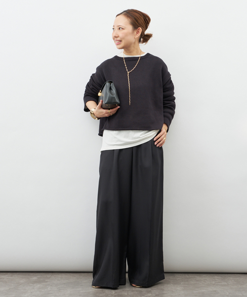 Deuxieme Classe(ドゥーズィエムクラス)の「*【Raspail/ラスパイユ】Tuck Pants(スラックス・レディース・ネイビー/ベージュ・38/36)」の14枚目の写真