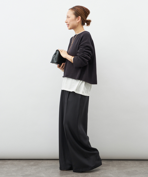 Deuxieme Classe(ドゥーズィエムクラス)の「*【Raspail/ラスパイユ】Tuck Pants(スラックス・レディース・ネイビー/ベージュ・38/36)」の15枚目の写真