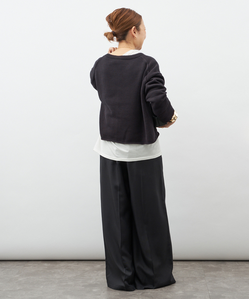 Deuxieme Classe(ドゥーズィエムクラス)の「*【Raspail/ラスパイユ】Tuck Pants(スラックス・レディース・ネイビー/ベージュ・38/36)」の16枚目の写真
