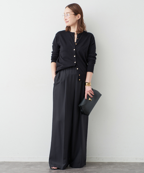 Deuxieme Classe(ドゥーズィエムクラス)の「*【Raspail/ラスパイユ】Tuck Pants(スラックス・レディース・ネイビー/ベージュ・38/36)」の18枚目の写真