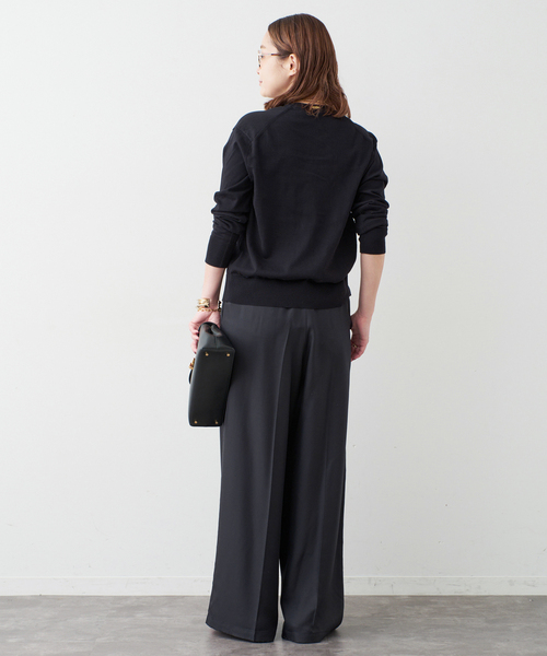 Deuxieme Classe(ドゥーズィエムクラス)の「*【Raspail/ラスパイユ】Tuck Pants(スラックス・レディース・ネイビー/ベージュ・38/36)」の20枚目の写真