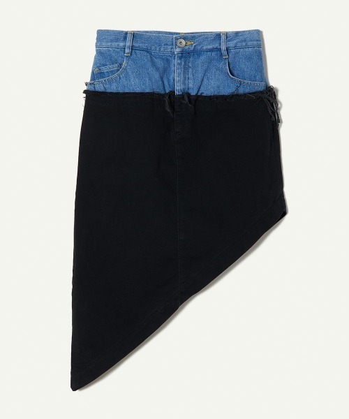 leinwande（ラインヴァンド）の「【leinwande】Asymmetry Cotton Skirt（スカート・レディース・ベージュ/ブラック・M/S）」の2枚目の写真